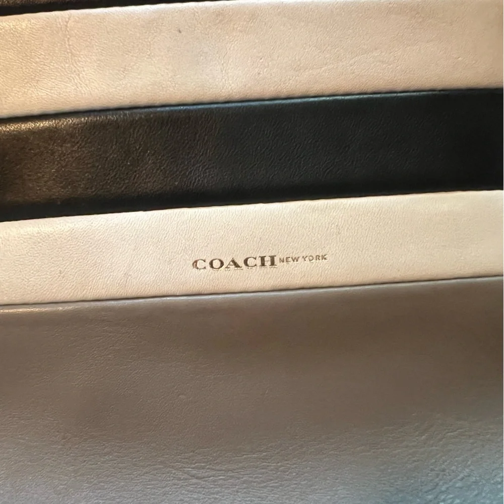 Coach Mini Black White & Gray Color Block Borough Triple Compartment Cross Body - Picture 15 of 15